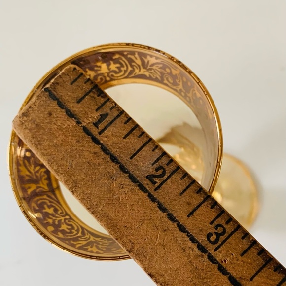 Vintage 24k Gold Trim Rare Gordial Glasses Italy Of 6 - Picture 15 of 16